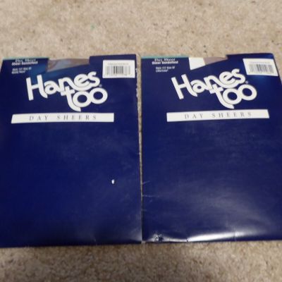 Hanes Too Day Sheer Sandalfoot Style 117 Pantyhose Size EF Little Color +